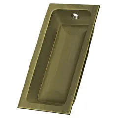 Deltana FP227U5 Flush Pull; Large; 3-5/8" x 1-3/4" x 1/2"; Antique Brass Finish