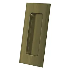 Deltana FP40U5 4" x 1-7/8" Heavy Duty Rectangular Flush Pull Antique Brass Finish