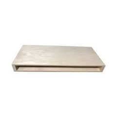 Pride Industrial FSM1024 10" x 24" Floating Maple Shelf with Two Brackets and Fasteners