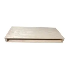 Pride Industrial FSM1036 10" x 36" Floating Maple Shelf with Three Brackets and Fasteners