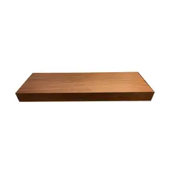 Pride Industrial FSWALNUT24 24" x 10" Floating Walnut Shelf with Two Brackets and Fasteners