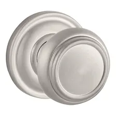 Baldwin HDTRATRR150 Half Dummy Traditional Knob and Traditional Round Rose Satin Nickel Finish