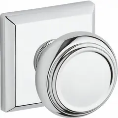 Baldwin HDTRATSR260 Half Dummy Traditional Knob and Traditional Square Rose Bright Chrome Finish