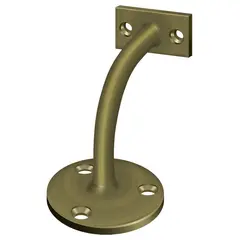 Deltana HRC175U5 Hand Rail Brackets; 3-3/16" Projection Light Duty; Antique Brass Finish