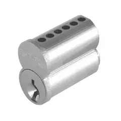 GMS IC6A26D 6 Pin Small Format Interchangeable Core with  A Keyway Satin Chrome Finish