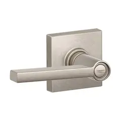 Schlage Residential - J Series J40SOL619COL Privacy Lock Solstice Lever with Collins Rose with 16254 Latch and 10101 Strike Satin Nickel Finish