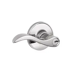 Schlage Residential - J Series J54SEV625 Entry Lock Seville Lever with C Keyway; 16255 Latch and 10101 Strike Bright Chrome Finish