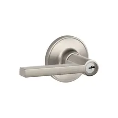 Schlage Residential - J Series J54SOL619 Entry Lock Solstice Lever with C Keyway; 16255 Latch and 10101 Strike Satin Nickel Finish