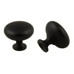 Pride Industrial K81361BK 1-1/4" St. Louis Cabinet Knob Matte Black Finish