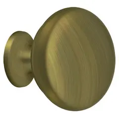 Deltana KR114U5 Knob Round Solid; Antique Brass Finish