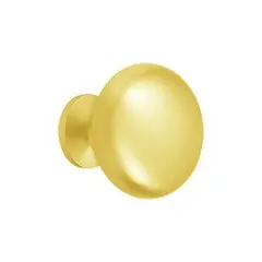 Deltana KRH114U3 Knob Round Hollow; Bright Brass Finish