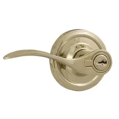 Weslock L0640UBU3SL23 Left Hand Bordeau Entry Lock with Adjustable Latch and Full Lip Strike Lifetime Brass Finish