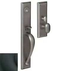 Baldwin M504190ENTR Cody Full Escutcheon Single Cylinder Entry Mortise Trim Satin Black Finish