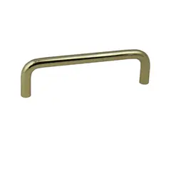 Pride Industrial P355PB 4-3/8" Wire Cabinet Pull with 4" Center to Center Polished Brass Finish