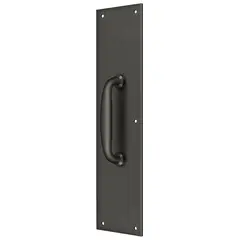 Deltana PPH55U10B Push Plate with Handle 3-1/2" x 15 " - Handle 5 1/2"; Oil Rubbed Bronze Finish