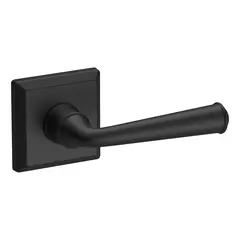 Baldwin PSFEDTSR190 Passage Federal Lever and Traditional Square Rose with 6AL Latch and Dual Strike Satin Black Finish