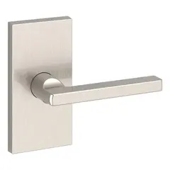 Baldwin PSSQUCFR150 Passage Square Lever and Contemporary 5" Rose with 6AL Latch and Dual Strike Satin Nickel Finish