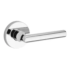 Baldwin PSTUBCRR260 Passage Tube Lever and Contemporary Round Rose with 6AL Latch and Dual Strike Bright Chrome Finish