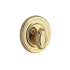 Baldwin 8231031PAT Traditional 2-1/8" Patio Deadbolt Unlacquered Brass Finish