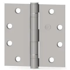 Hager ECBB110041226DNRP 4-1/2" x 4-1/2" Full Mortise Standard Weight Ball Bearing Square Corner Hinge Non Removable Pin Satin Chrome Finish