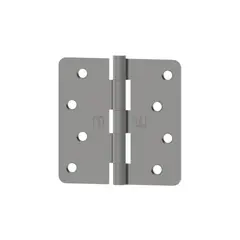 Hager RC1741415EA14 4" x 4" 1/4” Radius Full Mortise Residential Plain Bearing Hinge Satin Nickel Finish