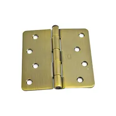 Hager RC17414ANEA14 4" x 4" 1/4” Radius Full Mortise Residential Plain Bearing Hinge Antique Nickel Finish