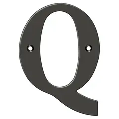 Deltana RL4Q-10B 4" Residential Letter Q; Oil Rubbed Bronze Finish