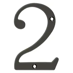 Deltana RN4-2U10B 4" Numbers; Solid Brass; Oil Rubbed Bronze Finish