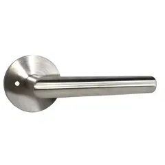 Emtek S20002STTSSRH Stuttgart Lever Right Hand 2-3/8" Backset Privacy with Disk Rose for 1-1/4" to 2" Door Brushed Stainless Steel Finish