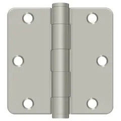 Deltana S35R4HD15 3-1/2" x 3-1/2" x 1/4" Radius Hinge; Heavy Duty; Satin Nickel Finish