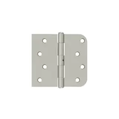 Deltana S41/4058TTNU15 4" x 4-1/4" x 5/8" Radius x Square Hinge; Non Removable Pin; Satin Nickel Finish