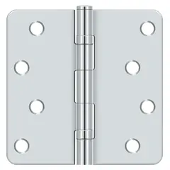 Deltana S44R4BB26 4" x 4" x 1/4" Radius Hinge; Ball Bearings; Bright Chrome Finish