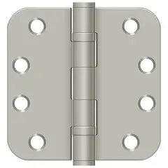 Deltana S44R5HDB15 4" x 4" x 5/8" Radius Hinge; Heavy Duty; Ball Bearings; Satin Nickel Finish