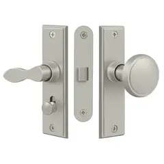 Deltana SDML334U15 Storm Door Latch; Square; Mortise Lock; Satin Nickel Finish