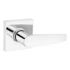 Safelock SL1000WISQT-26 Winston Lever Square Rose Passage Lock with RCAL Latch and RCS Strike Bright Chrome Finish