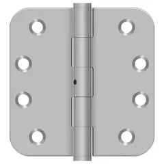 Deltana SS44R5U32D-RN 4" x 4" x 5/8" Radius Hinge; Satin Stainless Steel Finish