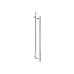 Deltana SSPORBB48U32D 48" Back to Back Round Offset Door Pulls Satin Stainless Steel Finish