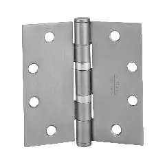 McKinney Hinges TA231441232D 4-1/2" x 4-1/2" Square Corner Non Ferrous Standard Weight 5 Knuckle Ball Bearing Hinge # 59823 Satin Stainless Steel Finish