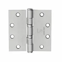 McKinney Hinges TA271441226D 4-1/2" x 4-1/2" Square Corner Standard Weight 5 Knuckle Ball Bearing Hinge # 55858 Satin Chrome Finish