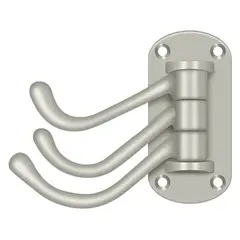 Deltana TSH40U15 Triple Swivel Hook; Heavy Duty; 4" Projection; Satin Nickel Finish