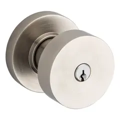 Baldwin 5230056ENTR 5230 Contemporary Knob with Round Rose Emergency Egress Keyed Entry Lifetime Satin Nickel Finish