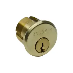 Baldwin 8322044 1-1/8" Mortise Cylinder Lifetime Satin Brass Finish