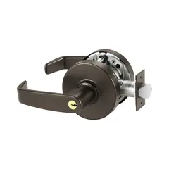 Sargent LC10XG37LL10BE Classroom Cylindrical Lock Grade 1 with L Lever and L Rose and ASA Strike Less Cylinder Dark Bronze Finish