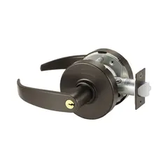 Sargent LC10XG38LP10BE Classroom Security Intruder (F110) Double Cylinder Cylindrical Lever Lock Grade 1 with P Lever and L Rose with ASA Strike Less Cylinder Dark Bronze Finish