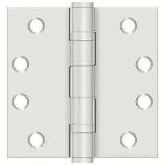 Deltana S44HDBBUSPW 4" x 4" Square Hinge; Heavy Duty; Ball Bearings; White Finish