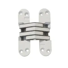 Universal Industrial 220WH 1-3/8" x 5-1/2" Heavy Duty Invisible Hinge for 2" Doors White Finish