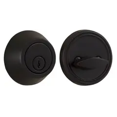 Weslock 00271-1-1FR22 Single Cylinder Deadbolt with Adjustable Latch and Deadbolt Strike Oil Rubbed Bronze Finish