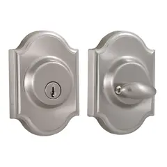 Weslock 01771-N-NSL23 Single Cylinder Premiere Deadbolt with Adjustable Latch and Deadbolt Strike Satin Nickel Finish