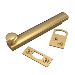 Baldwin 0322044 4" Surface Bolt Lifetime Satin Brass Finish