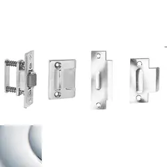 Baldwin 0432260 Roller Latch With T Strike Bright Chrome Finish